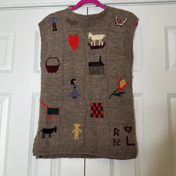 Vintage Ralph Lauren Wool Vest Handmade in England 1982 Rare - Picture 9 of 16